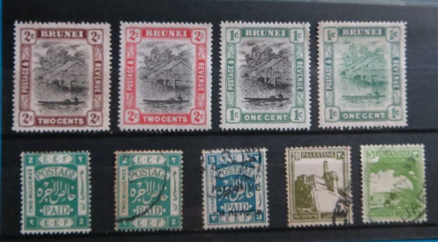 Middle East Stamps on card - 1 Bid for All