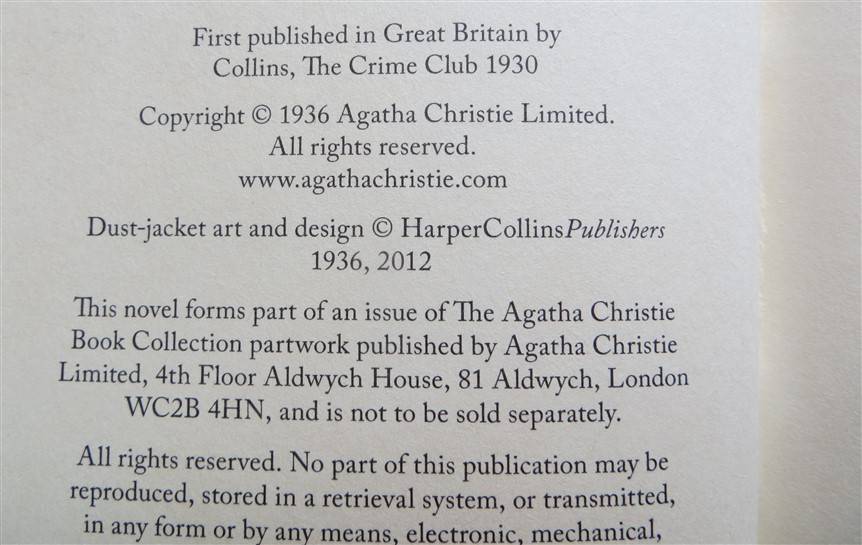 Agatha Chrsitie hardcover - The ABC Murders