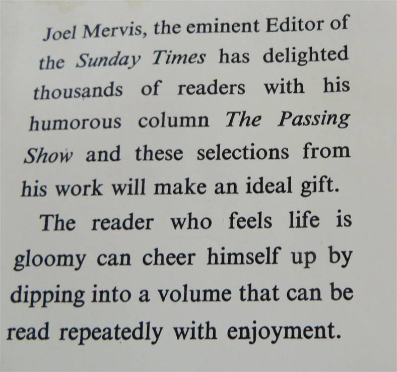 Passing Show Again - Joel Mervis 1967