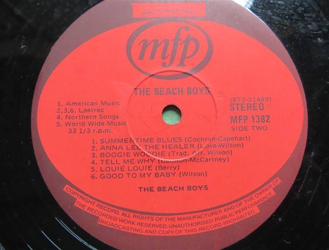 The Beach Boys - LP Vintage Vinyl - VG