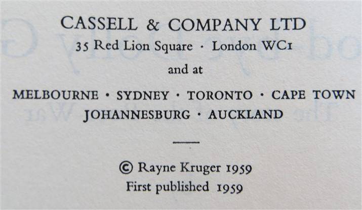 Good-bye Dolly Gray - 1st Ed.1959 - Rayne Kruger - Story of the Boer War