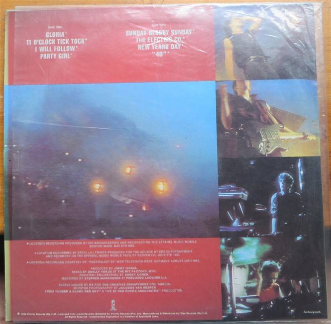U2 - Under a Blood Red Sky - LP Vintage Vinyl - VG