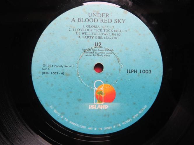 U2 - Under a Blood Red Sky - LP Vintage Vinyl - VG