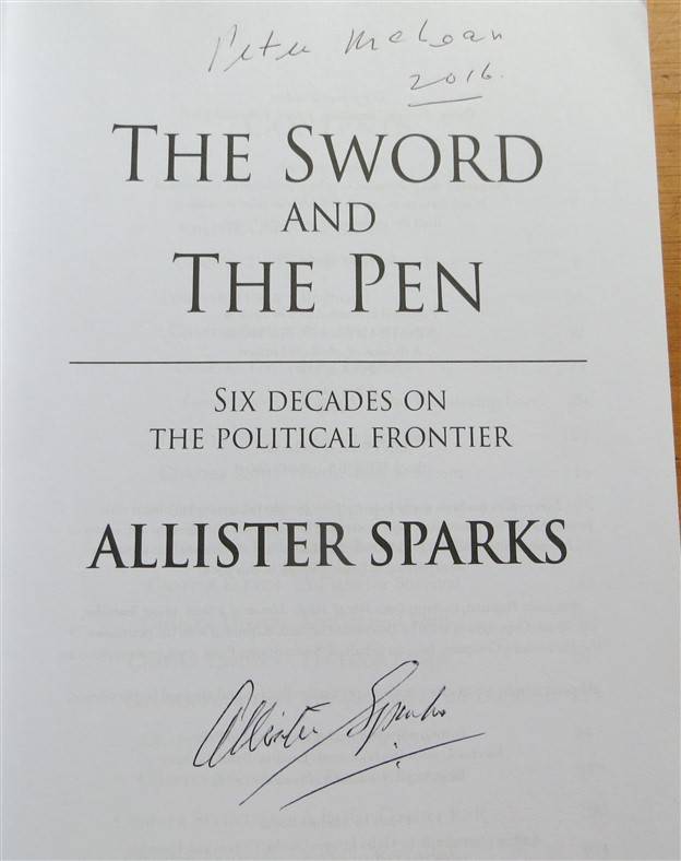 The Sword and the Pen - Allister Sparks - Signed Copy