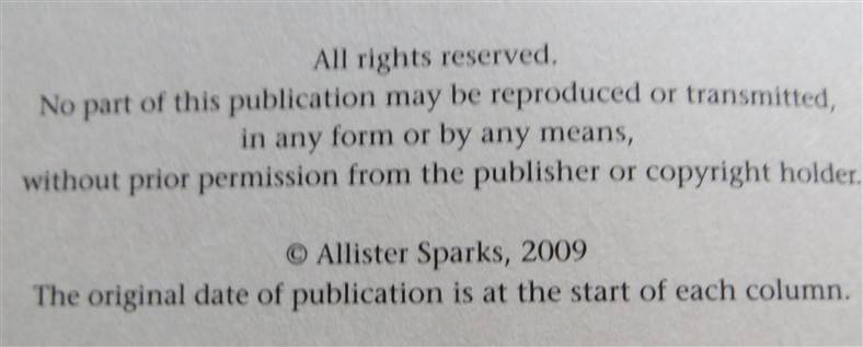 First Drafts - Allister Sparks