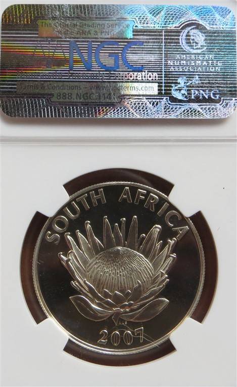 2007 FW De Klerk Nobel Prize R1 Silver NGC MS67