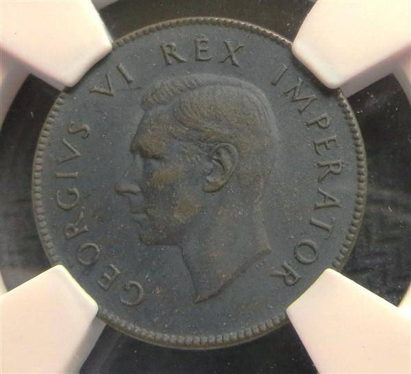1938 SA Union 1/4d Quarter Penny XF45 Graded