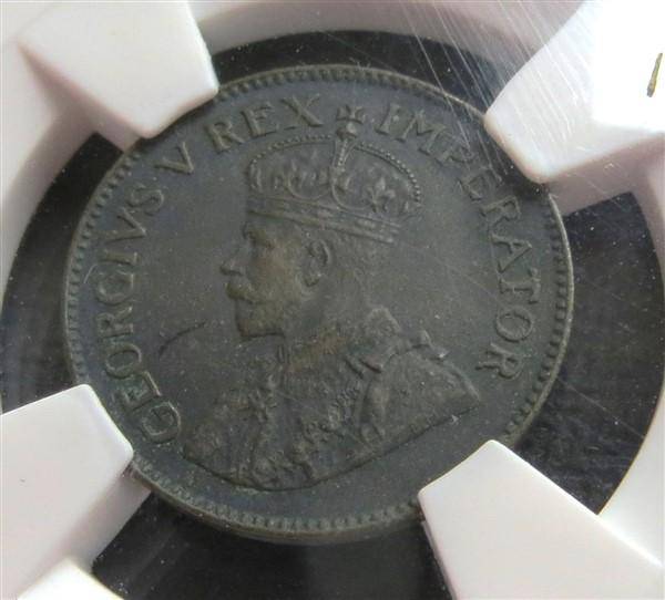 1935 SA Union 1/4d Quarter Penny XF45 Graded