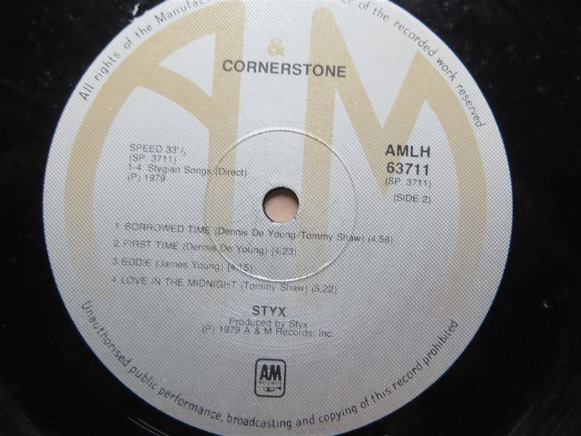 Styx - Cornerstone - Vintage Vinyl LP VG