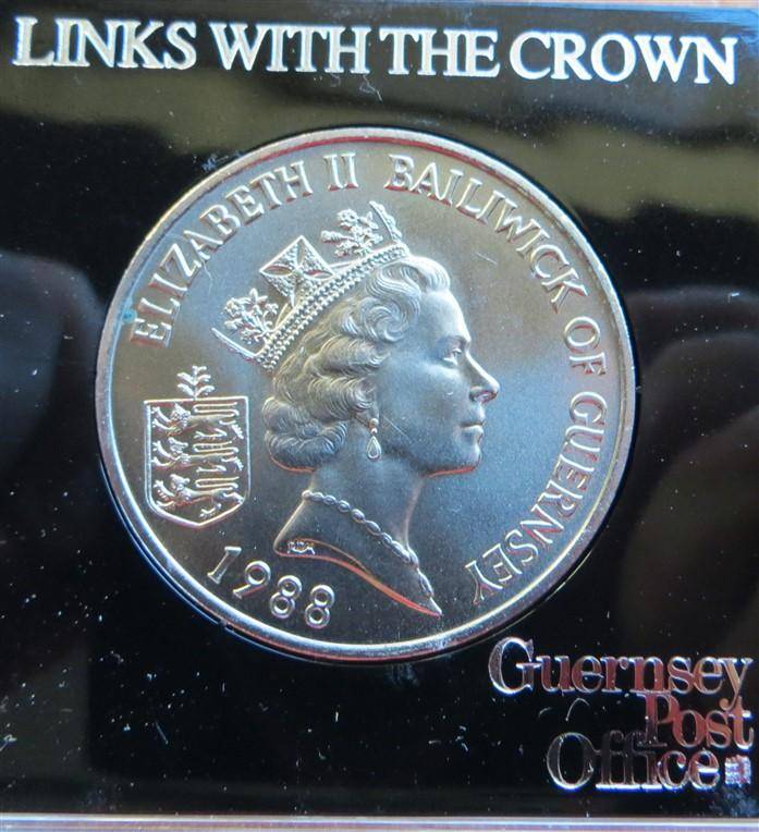 1988 Guernsey 2 Pounds Crown - William II Commemorative in Capsule
