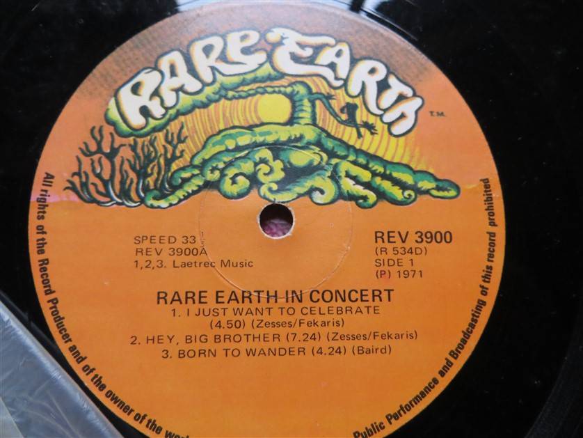 Rare Earth - In Concert - Vintage Vinyl LP VG