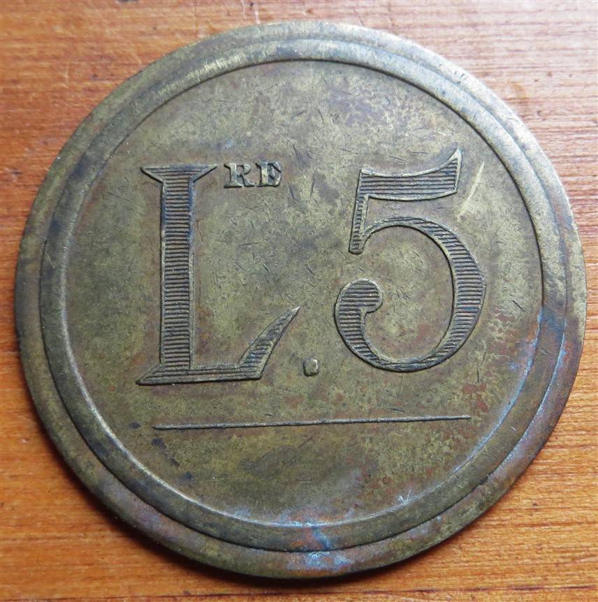 5 Lire Magazzino Alimentari Cotonificio Cantoni Token