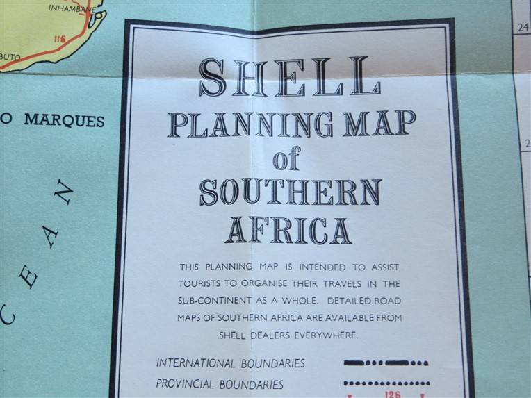 1963 - The Castle Union Line - Guide to South Africa with SHELL map & SA Route Map