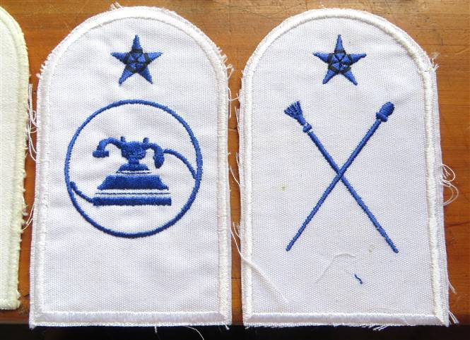 8 x SA Navy - Blue on White Embroidered Badges