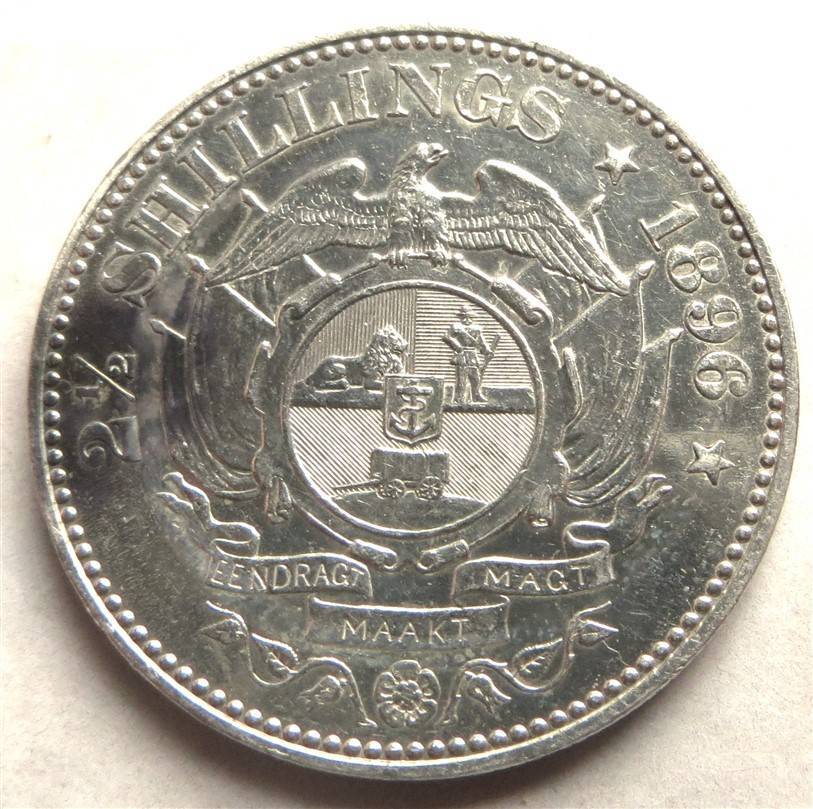 1896 ZAR Silver 2/6 Half Crown - See the Details