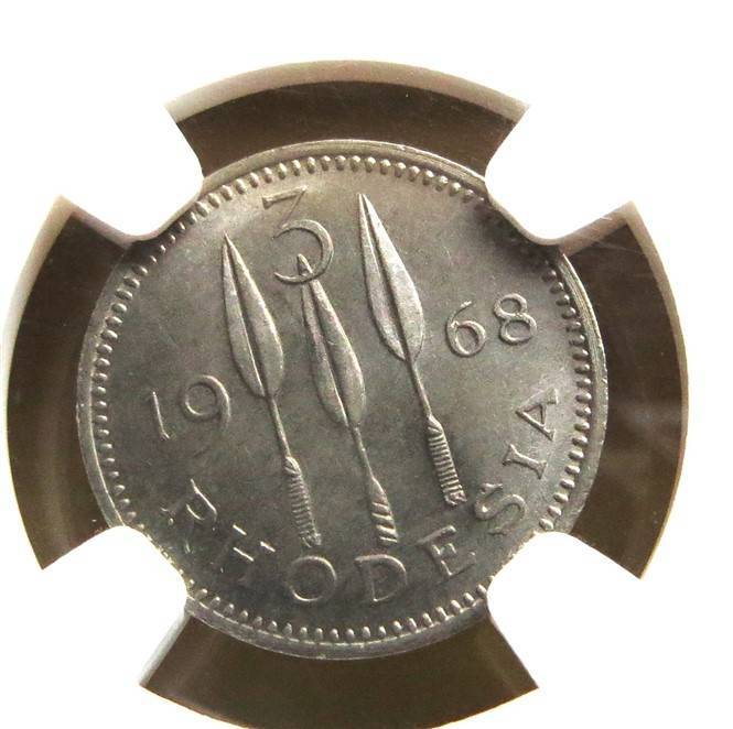 1968 Rhodesia 3d NGC MS64