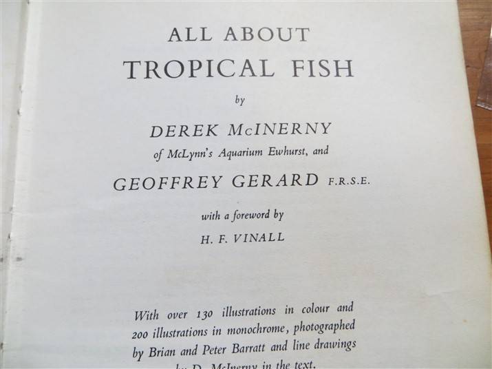 All About Tropical Fish - Derek McInerny 1966 - Foxing Present