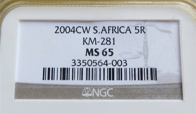 2004 Coin World Oom Paul R5 NGC MS65