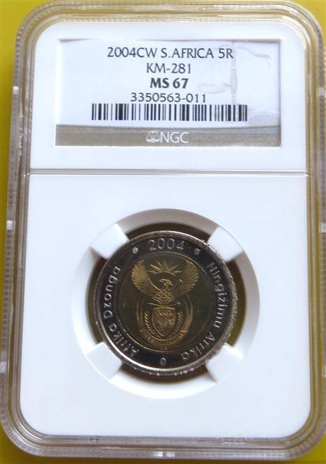 2004 Coin World Oom Paul R5 NGC MS67