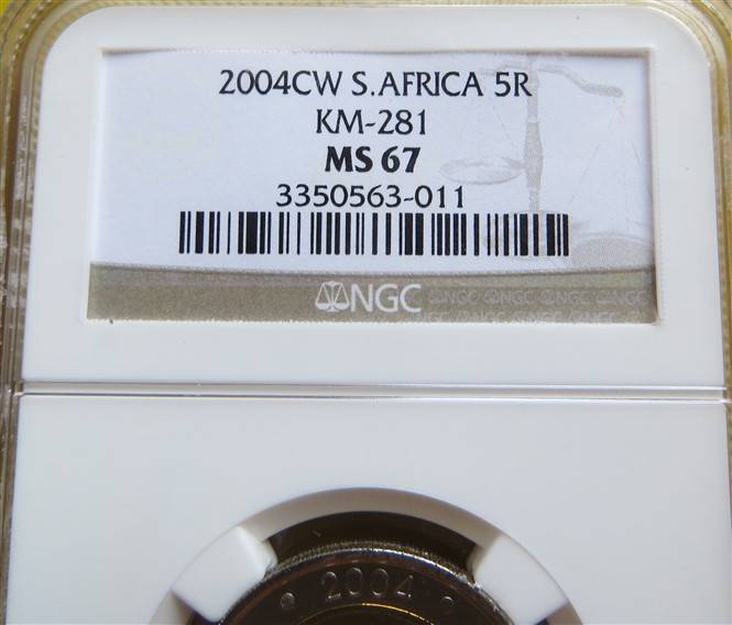 2004 Coin World Oom Paul R5 NGC MS67