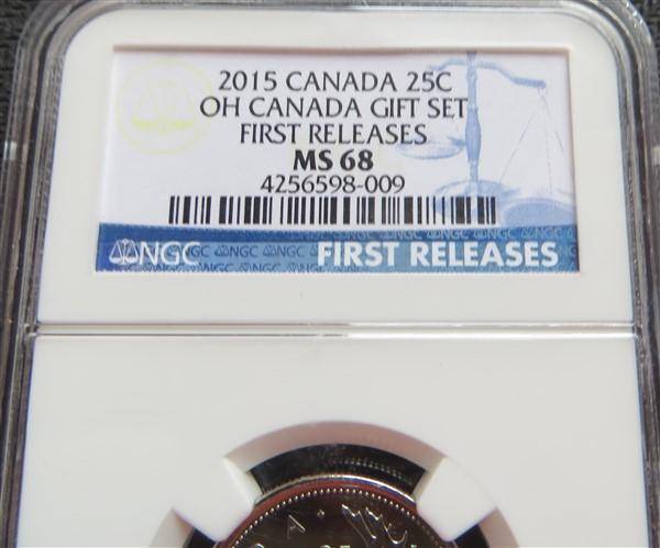 2015 Canada Baby Gift Set 25c - MS68 NGC - First Release