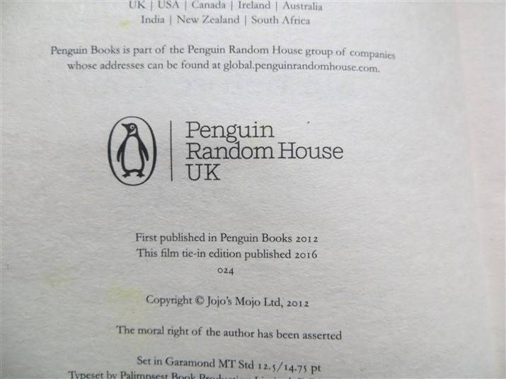 jojo moyes - me before you - foxing present