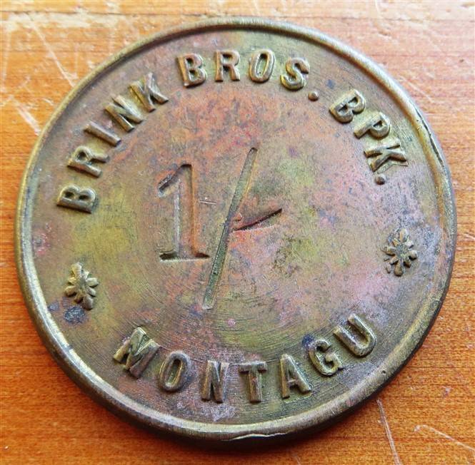 Brink Bros. Bpk.1 Shilling Token - Montagu #4729