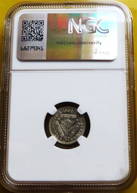 1952 Silver 3d Tickey NGC Proof Details
