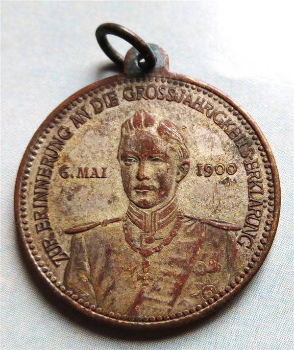 1900 Kaisers Wilhelm II & Frans Josef I Meeting Medallion - Scarce