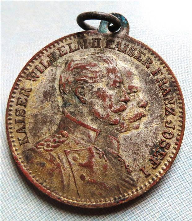 1900 Kaisers Wilhelm II & Frans Josef I Meeting Medallion - Scarce