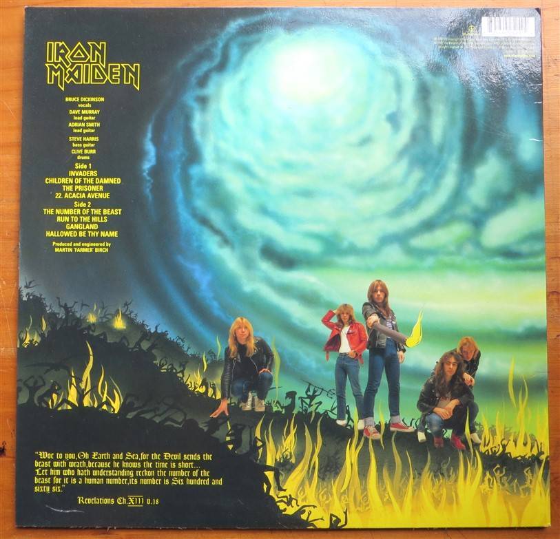 Iron Maiden - The Number Of The Beast Vinyl LP - VG
