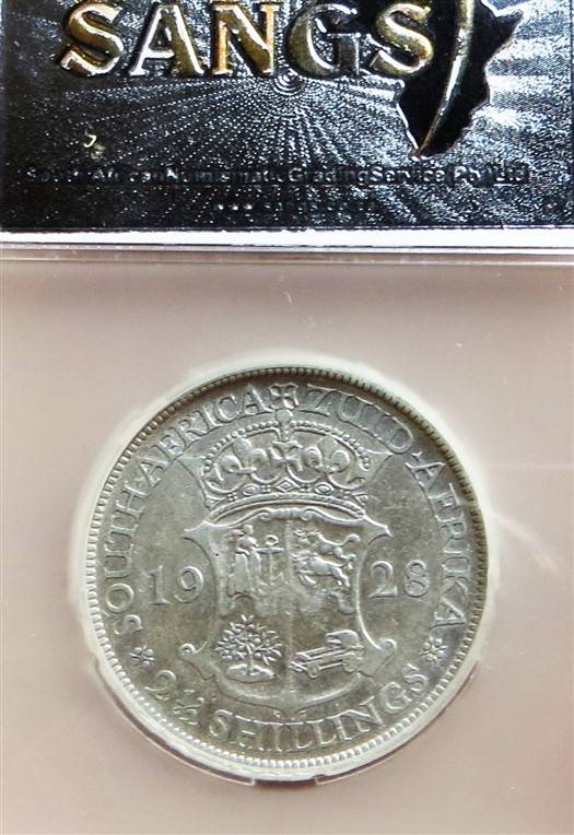 1928 SA VF20 Silver 2/6 Halfcrown Graded