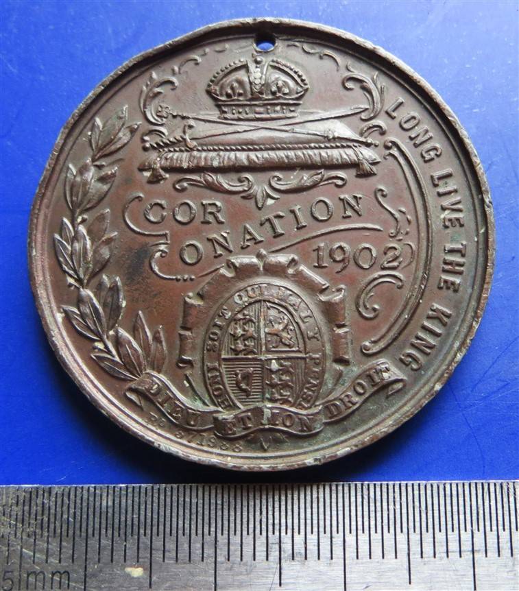 1902 King Edward VII Queen Alexandra Coronation Medallion