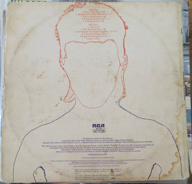 David Bowie - Aladdin Sane Vintage Vinyl LP VG/Cover poor