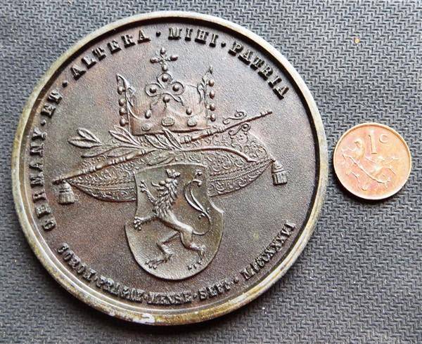 1836 Germany Prague Coronation Medallion - Ferdinand & Maria Anna