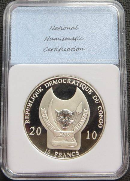 2010 Congo - Zulu Warrior - 10 Fr - PF70 DCAM