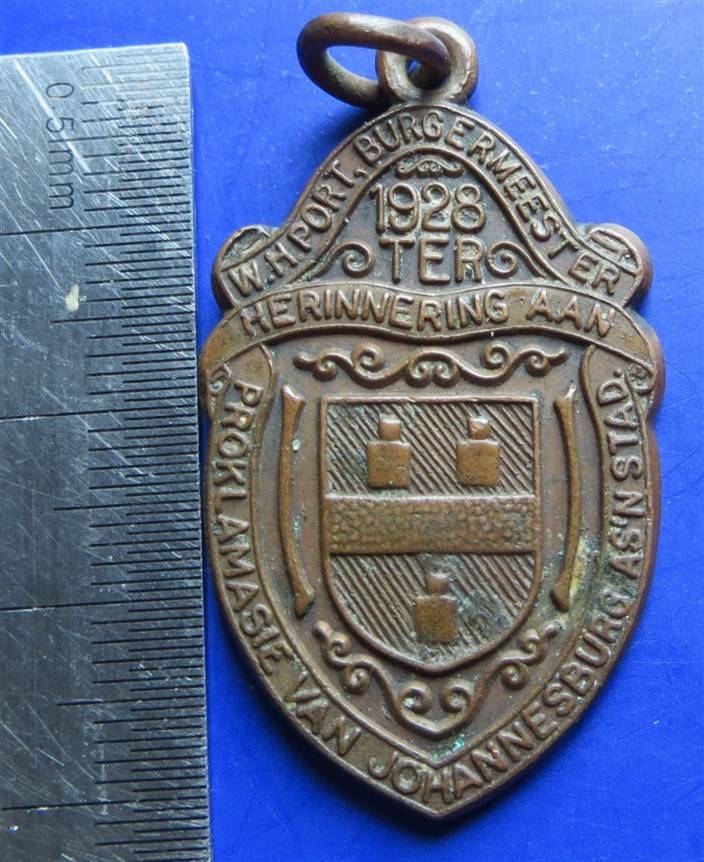 1928 Proclamation of Johannesburg City Medallion