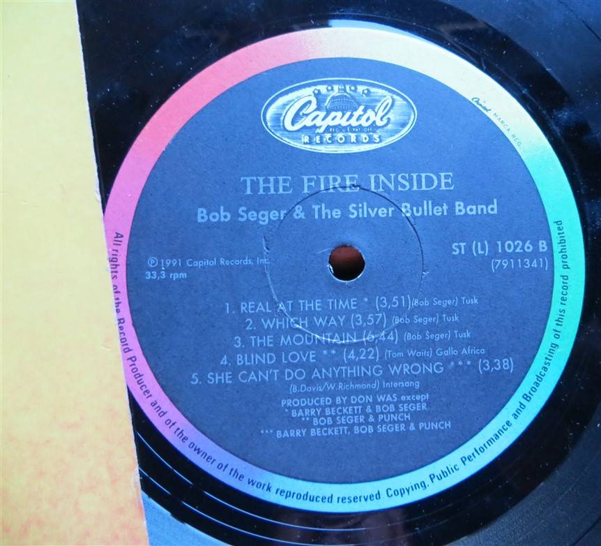 Bob Seger & the Silver Bullet Band - Vinyl VG / Cover VG