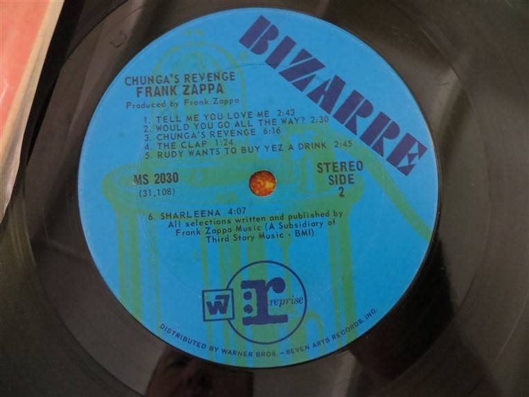 Frank Zappa - Chunga's Revenge Vinyl LP VG/Cover poor