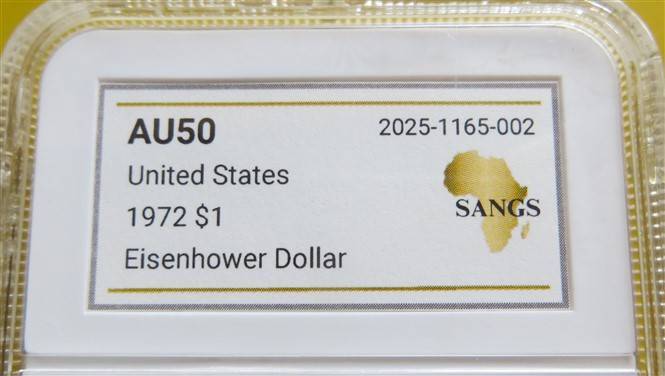 US 1972 Eisenhower $1 Dollar SANGS AU50