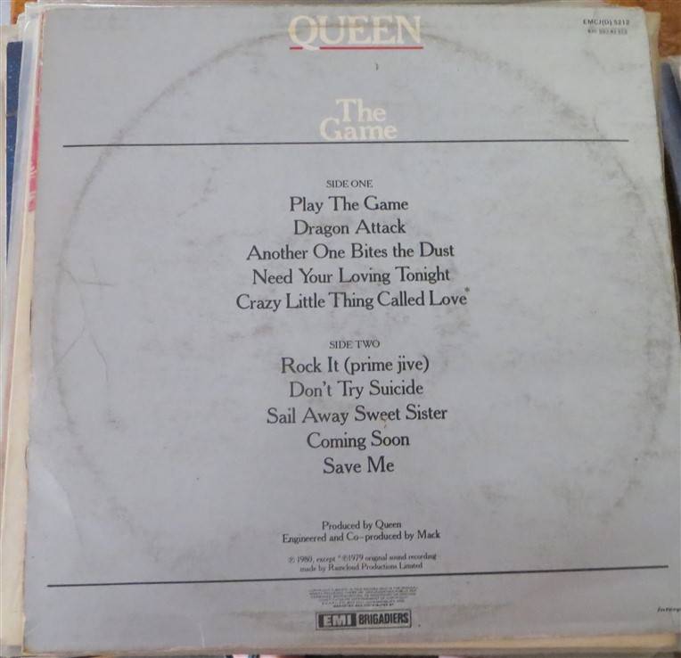 Queen - The Game Vinyl LP VG/Cover poor
