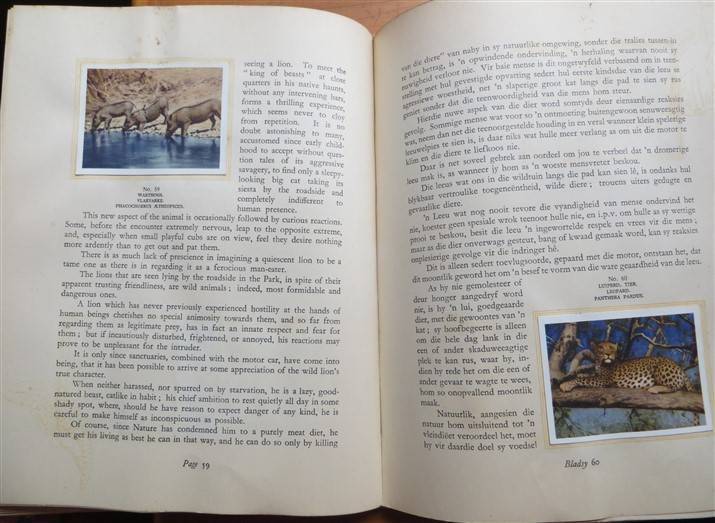 SA National Parks Cigarette Cards Album - Complete - Foxing