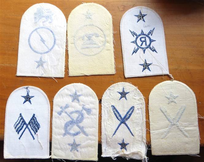 7 x SA Navy Embroidered Badges