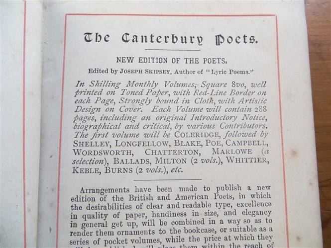 1884 - The Canterbury Poets - Coleridge