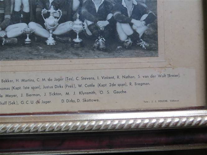 1937 Volksrust Rugby Span Vintage Photo - Framed