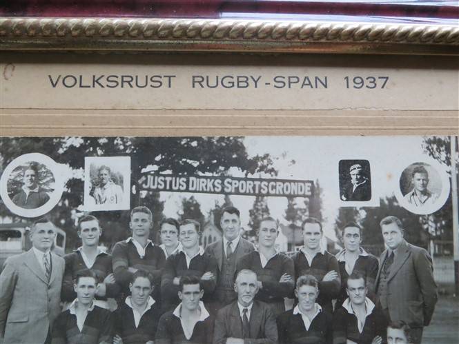 1937 Volksrust Rugby Span Vintage Photo - Framed