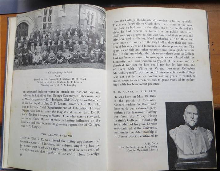 College 18631964 - History of Maritzburg High & College - R.W Kent - foxing present
