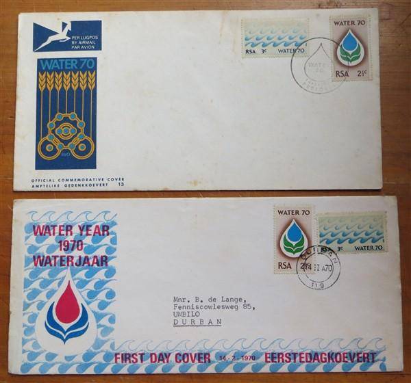 2 x 1970 RSA Covers Water FDC  - 1 Bid for both