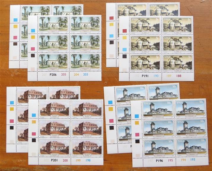 SWA 2 x Sets Control Blocks of 6 - Historical Buildings 1977