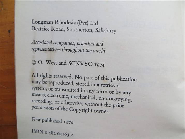 A Field Guide to the Aloes of Rhodesia - Oliver West - Bundu Series